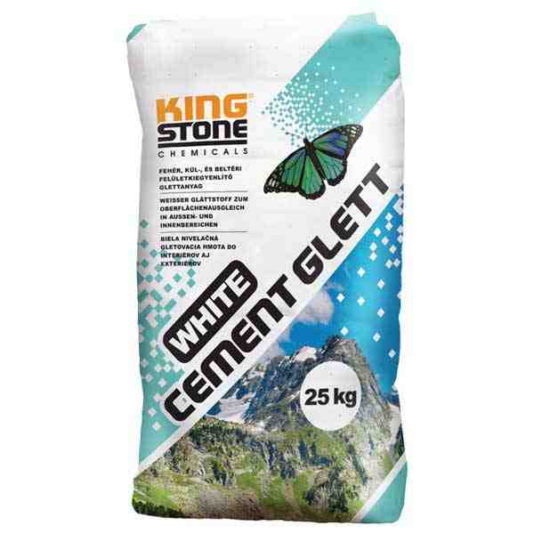 WHITE CEMENT GLETT kül, és beltéri felületkiegyenlítő glettanyag 25kg