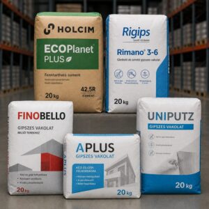 Cement, vakolat, glett