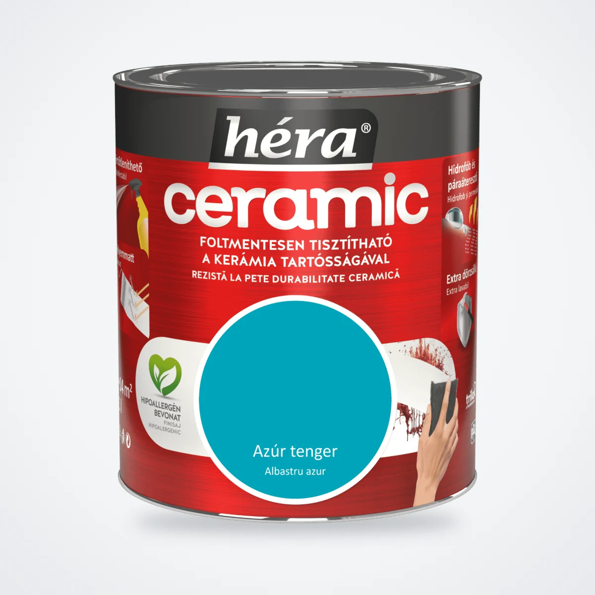 Héra Ceramic mosható beltéri falfesték – Azúr tenger, 1 L – HelloMester Kecskemét