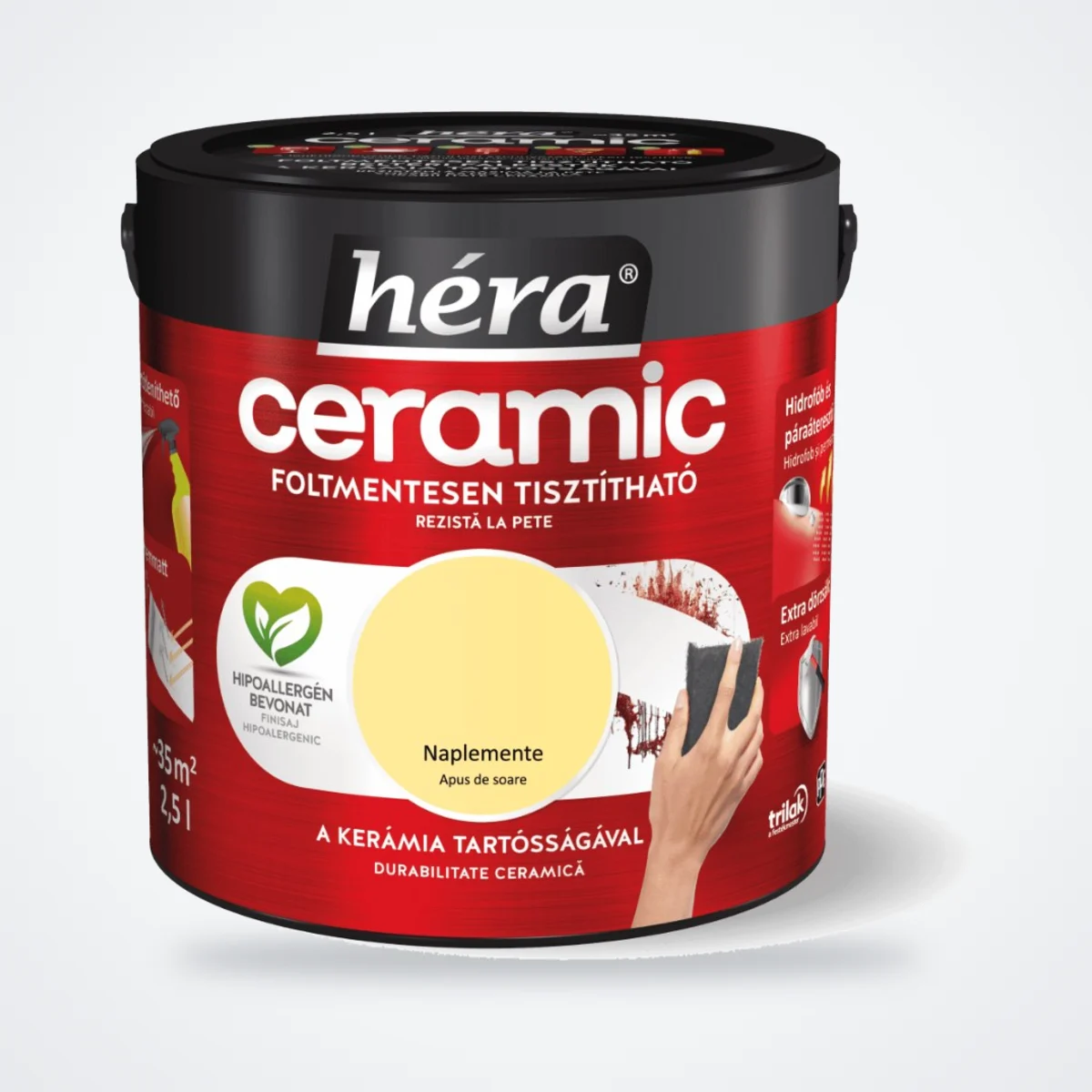 Héra Ceramic mosható beltéri falfesték – Naplemente, 2,5 L – HelloMester Kecskemét