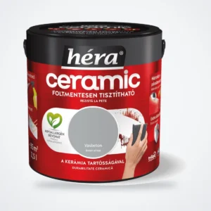 Héra Ceramic mosható beltéri falfesték – Vasbeton, 2,5 L – HelloMester Kecskemét