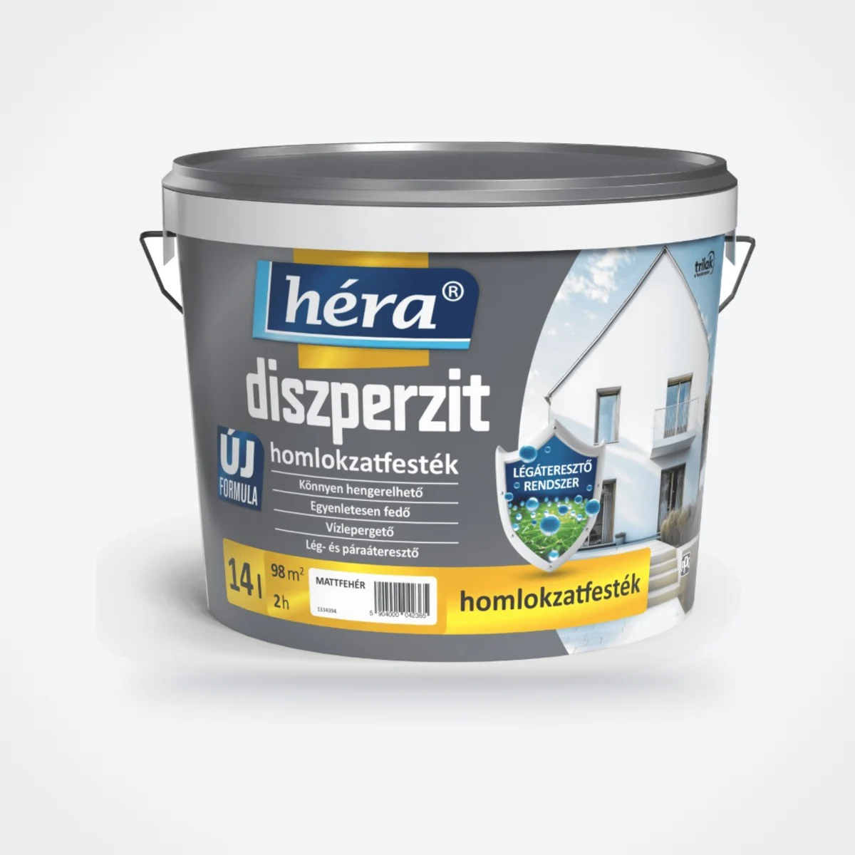 Héra Diszperzit homlokzatfesték fehér – 14 L – HelloMester Kecskemét