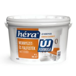 Héra mennyezet- és falfesték fehér – 4 L