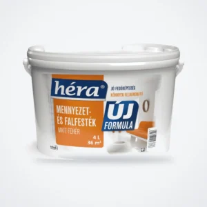 Héra mennyezet- és falfesték fehér – Héra mennyezetfesték, 4 L – HelloMester Kecskemét