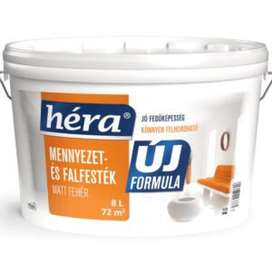 Héra mennyezet- és falfesték fehér – 8 L