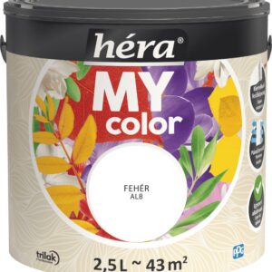 Héra My Color beltéri falfesték – Fehér, 2,5 L