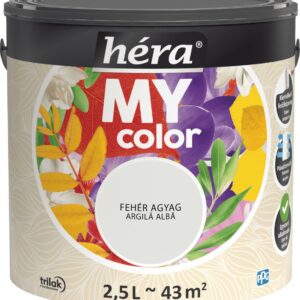 Héra My Color beltéri falfesték – Fehér agyag, 2,5 L
