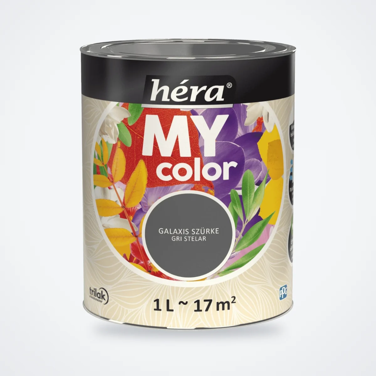 Héra My Color beltéri falfesték – Galaxis szürke, 1 L – HelloMester Kecskemét