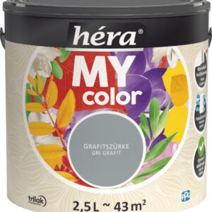 Héra My Color beltéri falfesték – Grafitszürke, 2,5 L