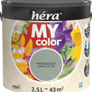 Héra My Color beltéri falfesték – Kaktuszzöld, 2,5 L