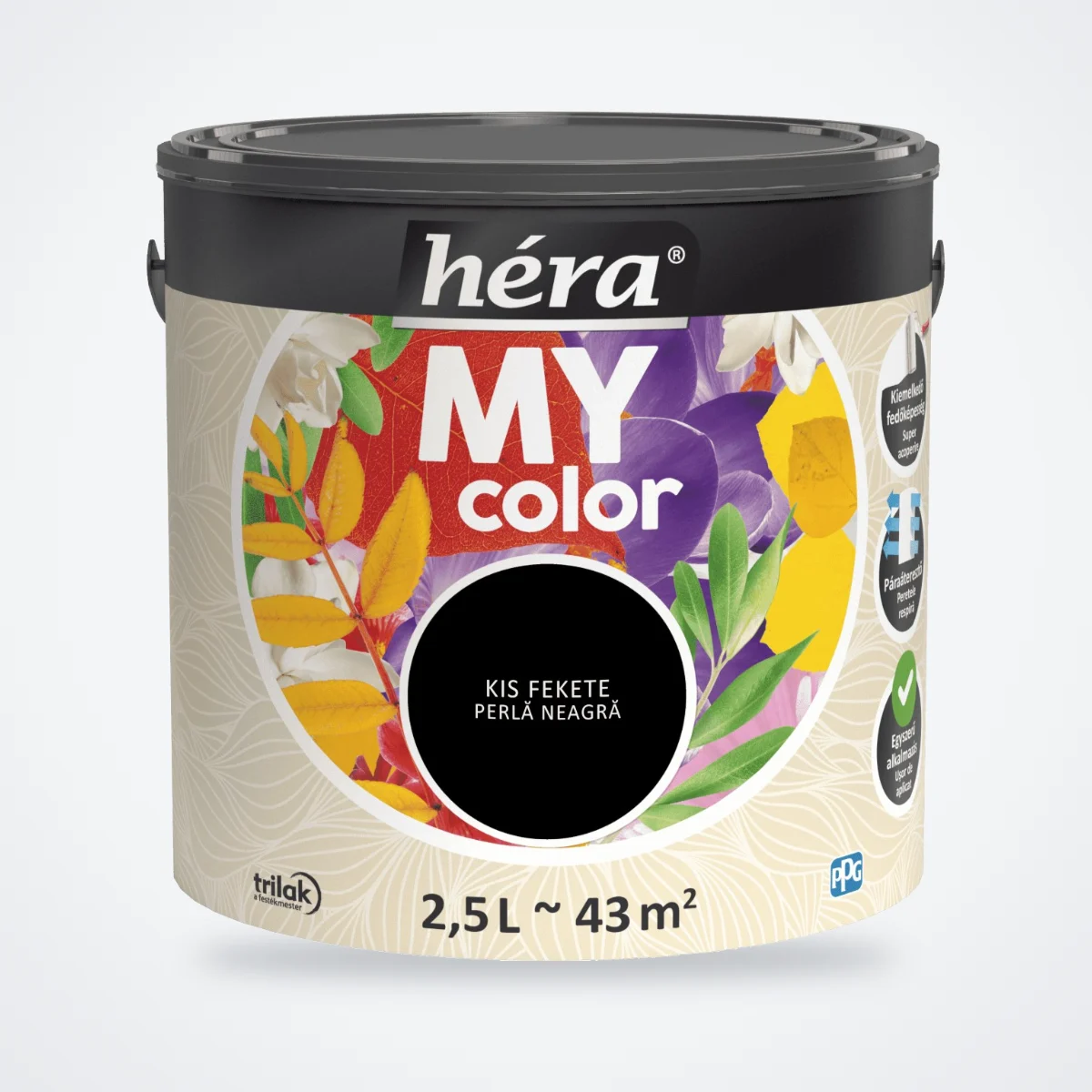 Héra My Color beltéri falfesték – Kis fekete, 2,5 L – HelloMester Kecskemét