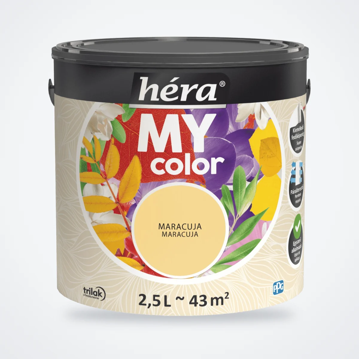 Héra My Color beltéri falfesték – Maracuja, 2,5 L – HelloMester Kecskemét