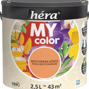 Héra My Color beltéri falfesték – Mediterrán vörös, 2,5 L