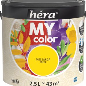 Héra My Color beltéri falfesték – Mézsárga, 2,5 L