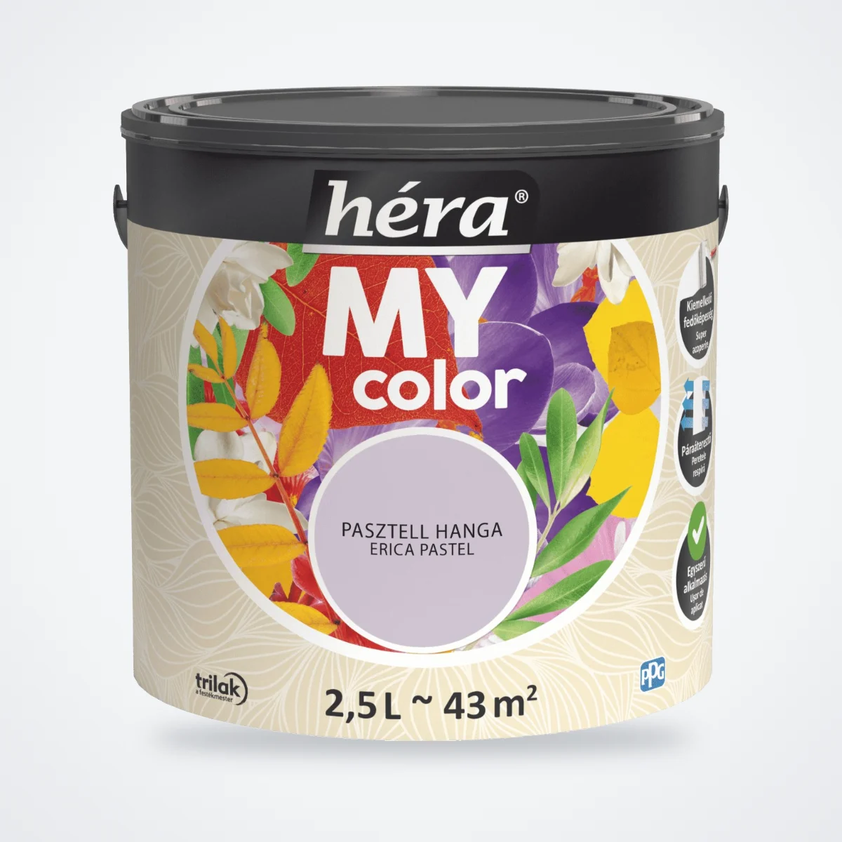 Héra My Color beltéri falfesték – Pasztell hanga, 2,5 L – HelloMester Kecskemét