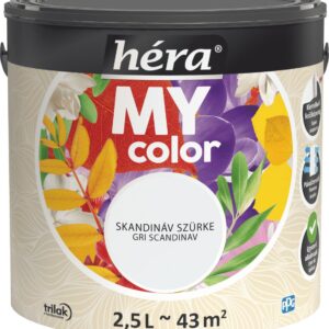 Héra My Color beltéri falfesték – Skandináv szürke, 2,5 L