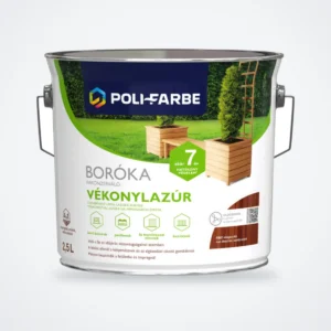 Poli-Farbe Boróka fakonzerváló vékonylazúr FB07 világos dió 2,5 L – HelloMester Kecskemét