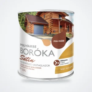 Poli-Farbe Boróka Satin selyemfényű vastaglazúr fenyő 2,5 L – HelloMester Kecskemét