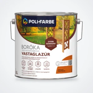 Poli-Farbe Boróka vízzel hígítható vastaglazúr borovi fenyő 2,5 L – HelloMester Kecskemét