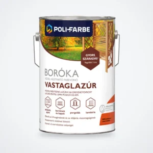 Poli-Farbe Boróka vízzel hígítható vastaglazúr cseresznye 4,5 L – HelloMester Kecskemét