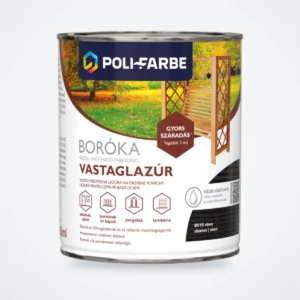 Poli-Farbe Boróka vízzel hígítható vastaglazúr ében 0,75 L – HelloMester Kecskemét