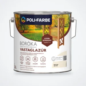 Poli-Farbe Boróka vízzel hígítható vastaglazúr fehér 2,5 L – HelloMester Kecskemét
