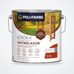 Poli-Farbe Boróka vízzel hígítható vastaglazúr mahagóni 2,5 L – HelloMester Kecskemét