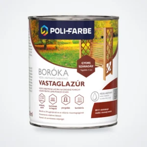 Poli-Farbe Boróka vízzel hígítható vastaglazúr vörösfenyő 0,75 L – HelloMester Kecskemét
