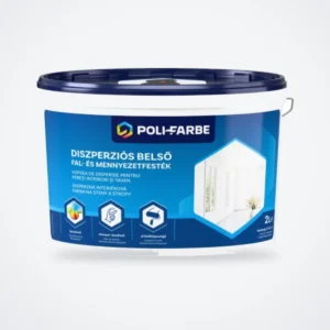 Poli-Farbe diszperziós fal- és mennyezetfesték fehér 2 L – HelloMester Kecskemét