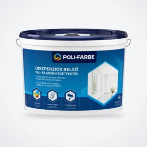 Poli-Farbe diszperziós fal- és mennyezetfesték fehér 5 L – HelloMester Kecskemét