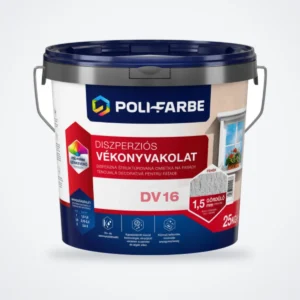 Poli-Farbe diszperziós vékonyvakolat 1,5 mm gördülőszemcsés fehér 25 kg – HelloMester Kecskemét