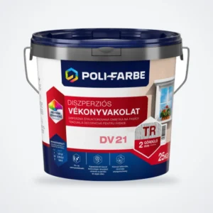 Poli-Farbe diszperziós vékonyvakolat 2 mm gördülőszemcsés színtelen bázis 25 kg – HelloMester Kecskemét