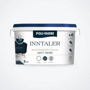 Poli-Farbe Inntaler beltéri diszperziós falfesték fehér 2 L – HelloMester Kecskemét