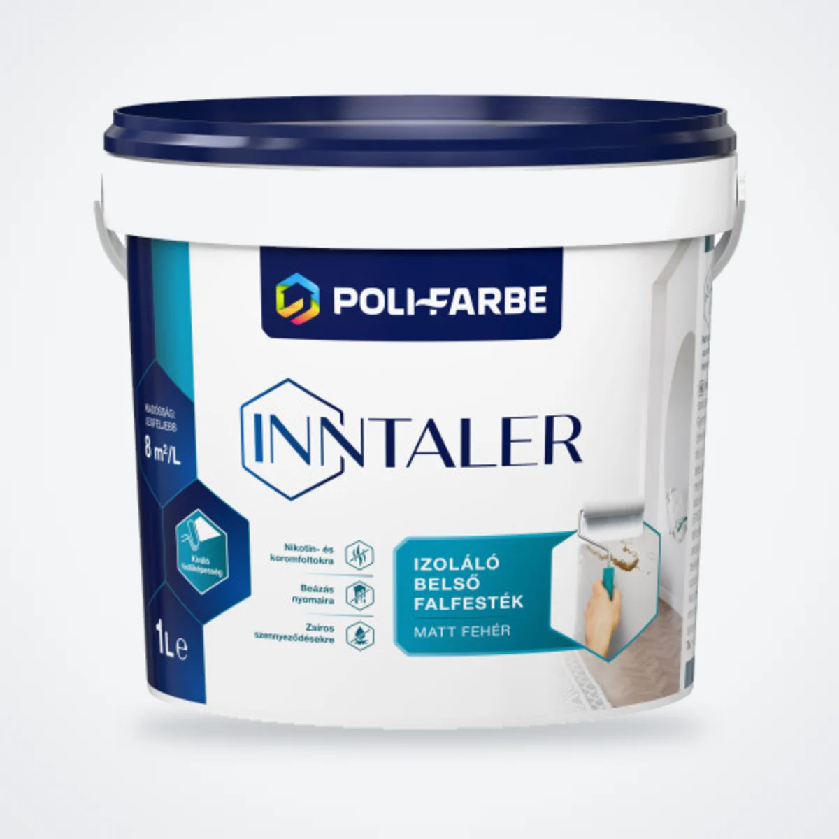 Poli-Farbe Inntaler izoláló belső falfesték fehér 1 L – HelloMester Kecskemét