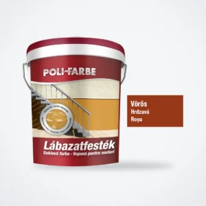 Poli-Farbe lábazatfesték vörös 1 L – HelloMester Kecskemét