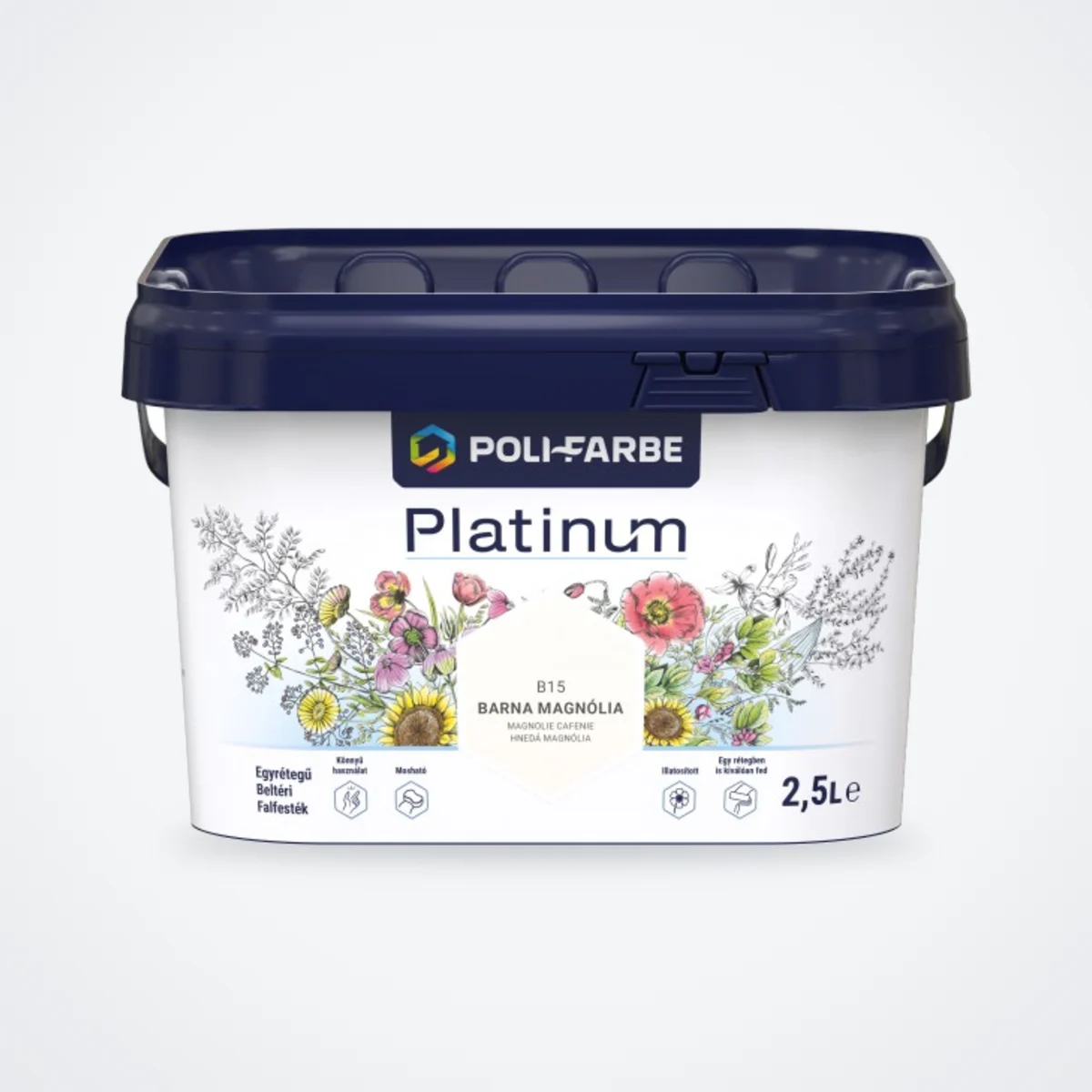 Poli-Farbe Platinum beltéri falfesték Barna magnólia B15 2,5 L – HelloMester Kecskemét