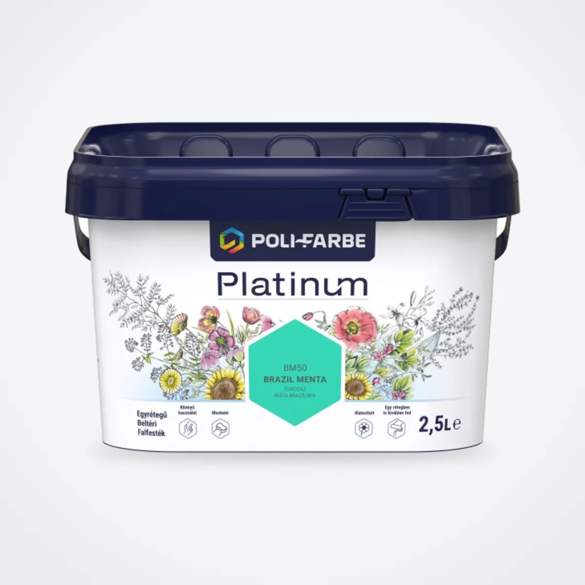 Poli-Farbe Platinum beltéri falfesték Brazil menta BM50 2,5 L – HelloMester Kecskemét