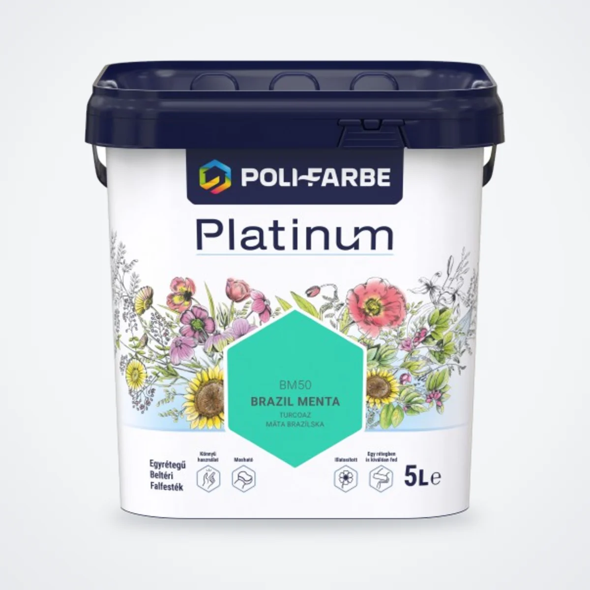 Poli-Farbe Platinum beltéri falfesték Brazil menta BM50 5 L – HelloMester Kecskemét