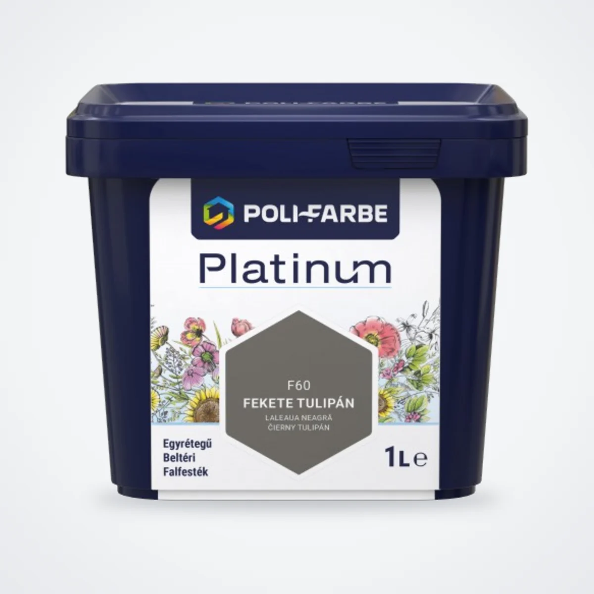 Poli-Farbe Platinum beltéri falfesték Fekete tulipán F60 1 L – HelloMester Kecskemét