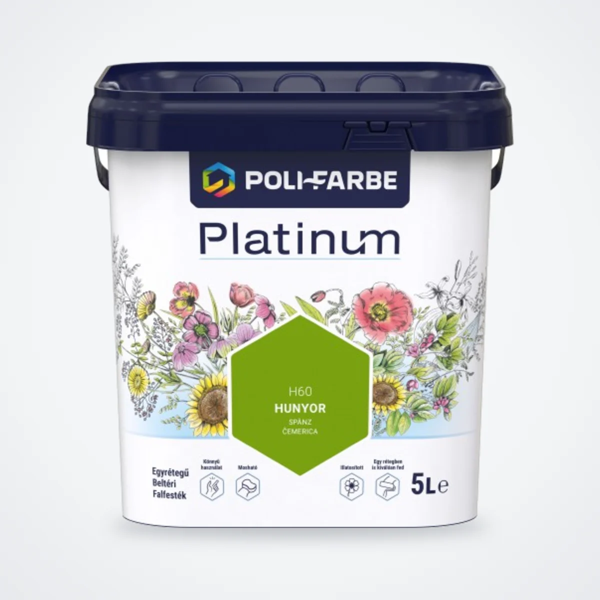 Poli-Farbe Platinum beltéri falfesték Hunyor H60 5 L – HelloMester Kecskemét