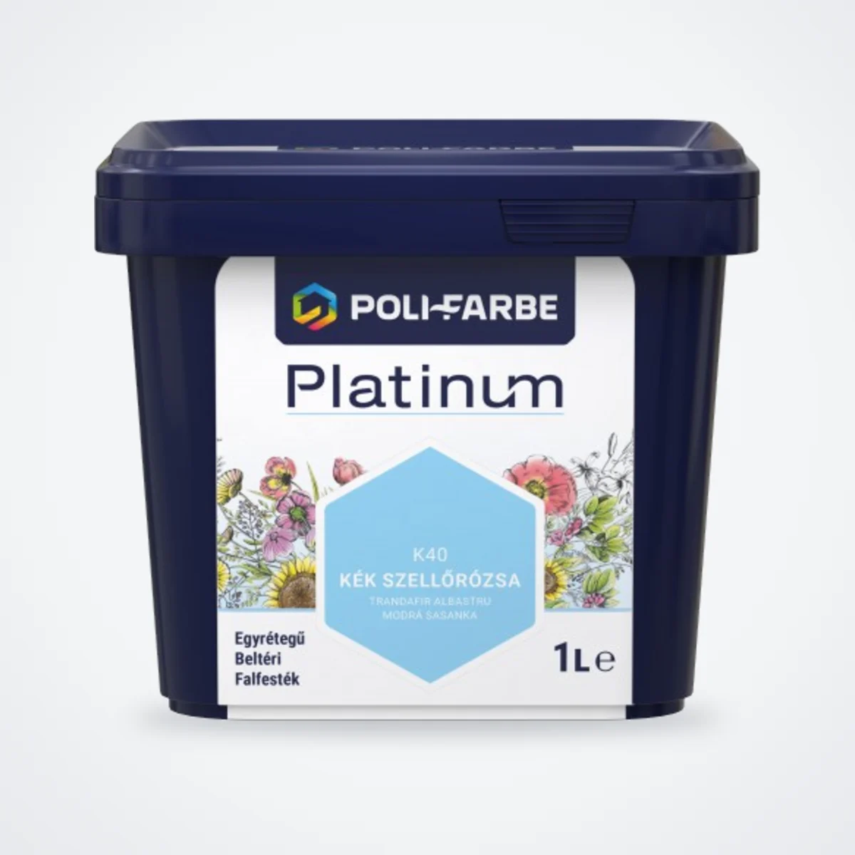 Poli-Farbe Platinum beltéri falfesték Kék szellőrózsa K40 1 L – HelloMester Kecskemét