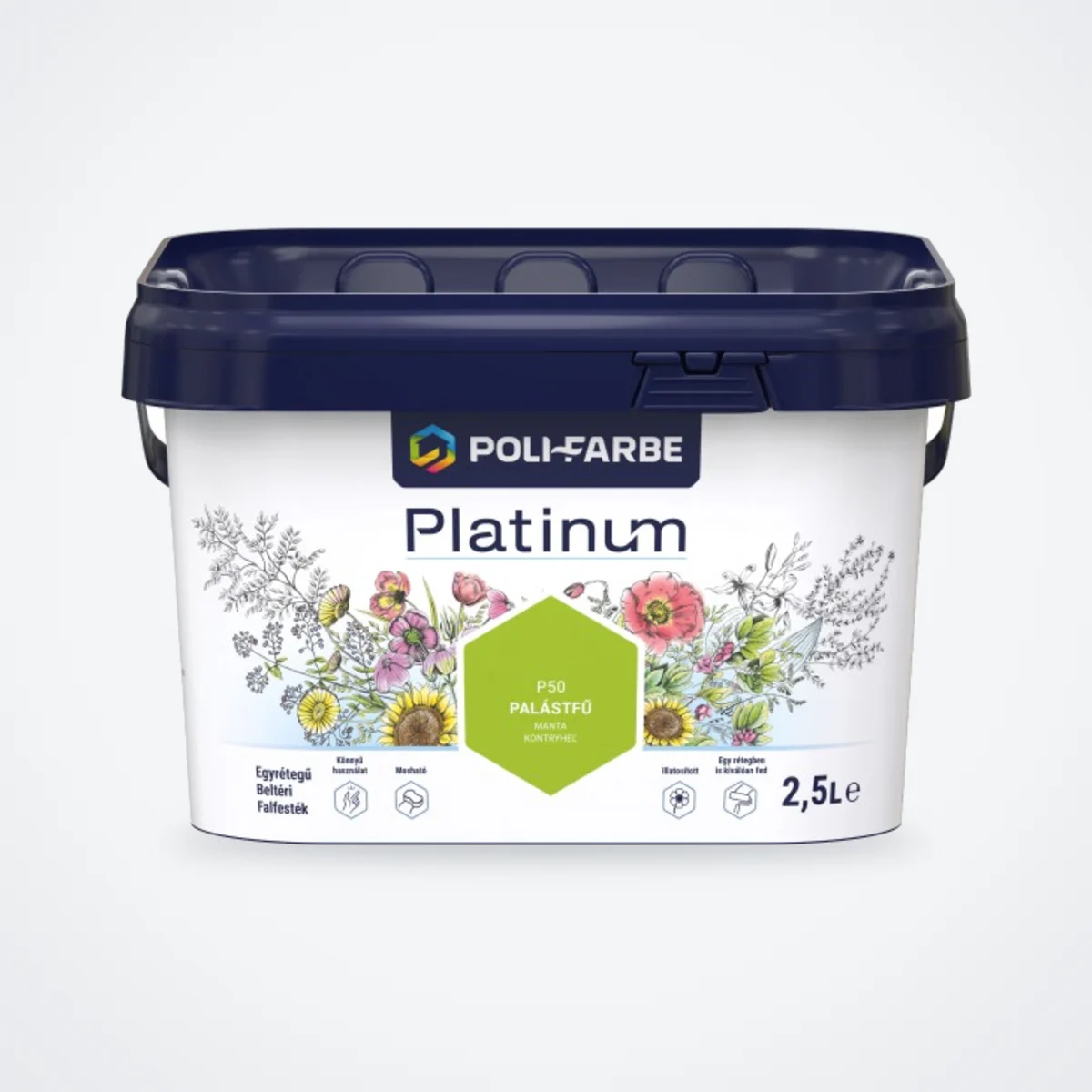 Poli-Farbe Platinum beltéri falfesték Palástfű P50 2,5 L – HelloMester Kecskemét