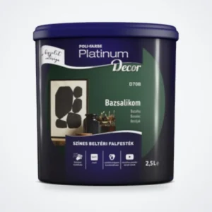 Poli-Farbe Platinum Decor színes beltéri falfesték Bazsalikom D70B 2,5 L – HelloMester Kecskemét