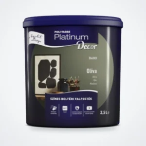 Poli-Farbe Platinum Decor színes beltéri falfesték Olíva D60O 2,5 L – HelloMester Kecskemét