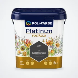 Poli-Farbe Platinum Foltálló latex falfesték Éjsötét petúnia E90 5 L – HelloMester Kecskemét