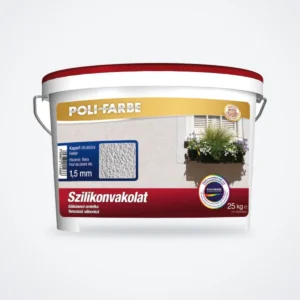 Poli-Farbe szilikon vékonyvakolat 2 mm kapart fehér 25 kg – HelloMester Kecskemét
