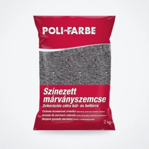 Poli-Farbe színezett márványszemcse sötétszürke 0,5–1,0 mm 2 kg – HelloMester Kecskemét