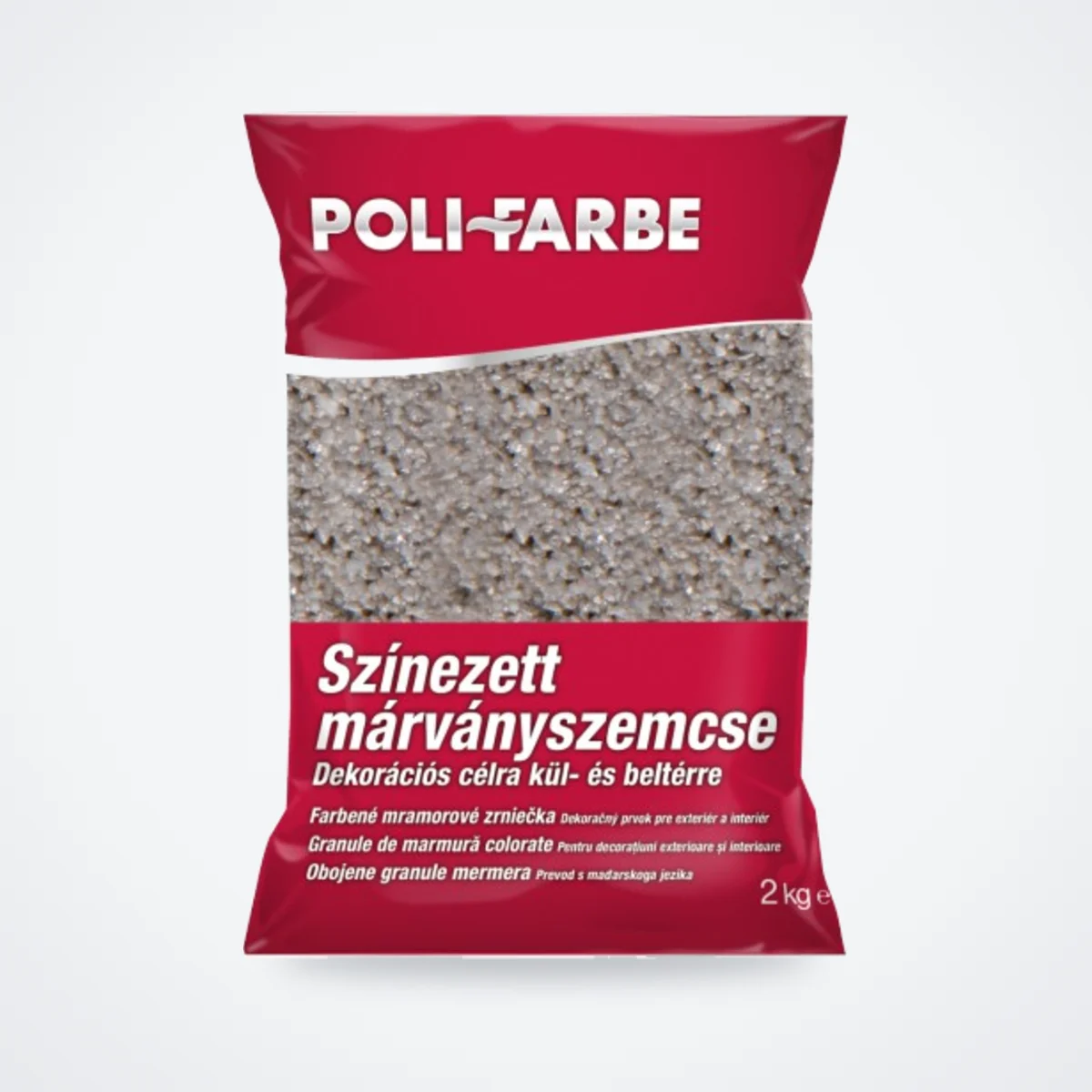 Poli-Farbe színezett márványszemcse világosszürke 0,5–1,2 mm 2 kg – HelloMester Kecskemét