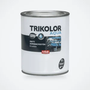 Trikolor Aqua matt vizes zománcfesték – fekete, 1 L – HelloMester Kecskemét