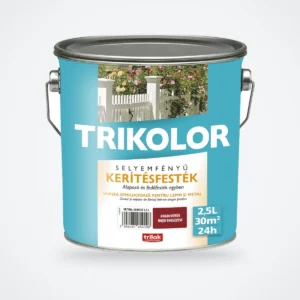Trikolor selyemfényű kerítésfesték – angolvörös, 2,5 L – HelloMester Kecskemét